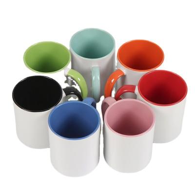 China Wholesale 11oz Viable Ceramic Mugs With Customize Logo Blank Water Cup Sublimation Mugs for sale