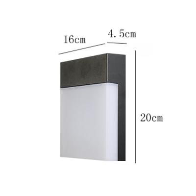 China Modern Style Wall Lamp Aluminum Square Led Outdoor Wall Light For Courtyard Wall White Lighting for sale