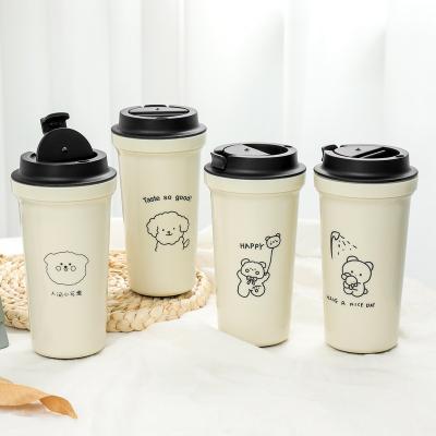 China Wholesale 2020 New Design Viable Creative Double Wall Reusable Portable Plastic Seaygift Coffee Tumblers Drink Cups for sale