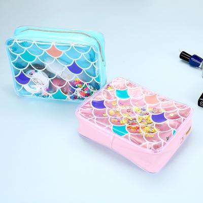 China Fashoion Seaygift Cute Zipper Jelly Pencil Pouch Bag Waterproof PVC Transparent Make Up Organizer Carry Bag for sale