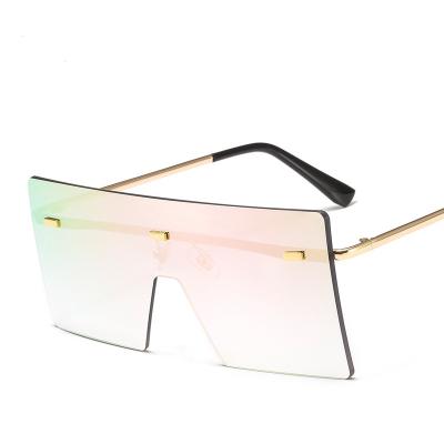 China Rimless Eyewear Oculos De Sol Big Shades Brown Sunglasses Fashion Seaygift 2020 Women Retro Vintage Luxury Brand Oversized Sun Glasses for sale