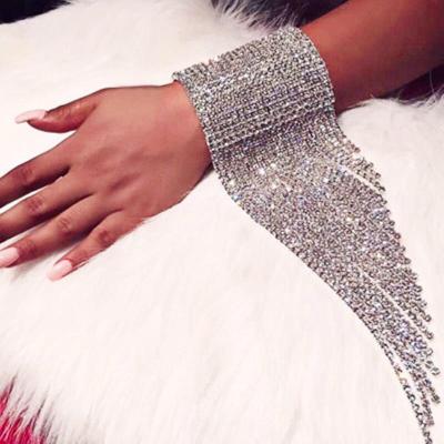 China Hot Selling Casual/Sporty Retro Tassel Bracelet Women Sparky Rhinestone Bohe Multi-row Fashion Trend Diamond Bracelet Women's Bracelet Jewelry for sale