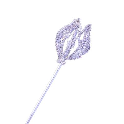 China Popular royal flower exquisite light up scepter festival wand magic pageant costume props party magic show stick for wedding wholesale for sale