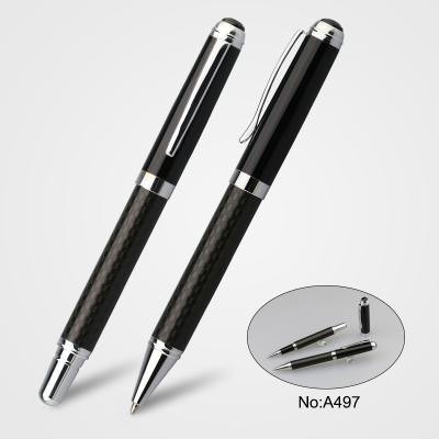 China Promotional Luxury Ballpoint Pen Pen With Customized Logo Carbon Fiber Gift Pen High Quality for sale