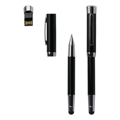 China office & School Pen Custom Logo Metal Pen With Touch Screen Stylus USB 2.0 Pen Drive Metal Ball Pen Instant Flash Memory 4gb 8gb 16gb 32gb for sale