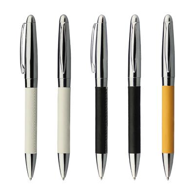 China office & School Pen Fluently Writing PU Edge Leather Pen For Gift for sale