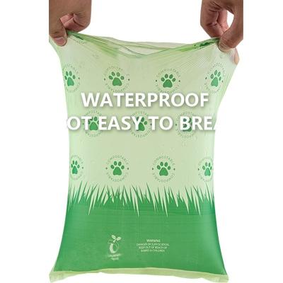 China Biodegradable Compostable Poop Bag Cornstarch Poop Bag Pet Dog Poo Poop Viable Waste Disposal Bag For Dog Custom Label for sale