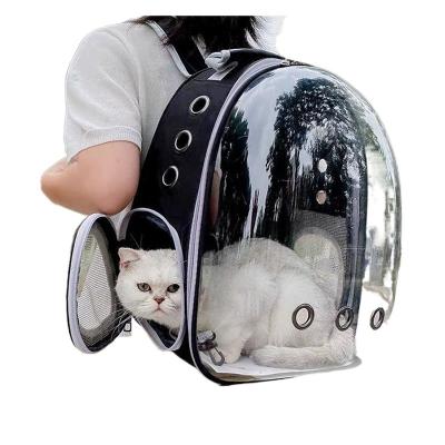 China Viable Large Dog Carrier Bag Cat Bubble Backpack Transparent Pet Outdoor Portable Bag for sale