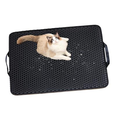 China Cat Floor Double-Layer Pet Cat Litter Padded Trapper Mats With Waterproof Bottom Non-Slip Cat Litter Mat for sale