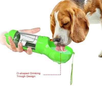 China Viable 4 in 1 Multi-Function Leakproof Outdoor Dog Water Bottle Dog Bowl Portable Water Bottle for Pets for sale