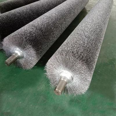 China Industrial Stainless Steel Wire Roller Brush For Polishing Metal Sheet Treatment zu verkaufen