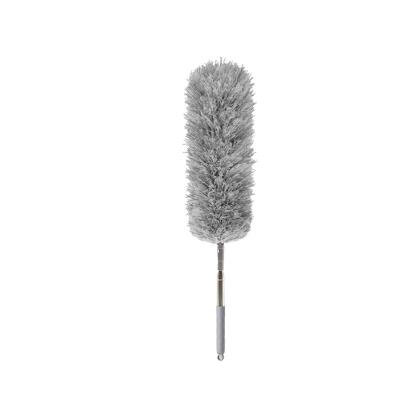 China Easy To Cleaning Stainless Steel Pole And Duster Microfiber Dust Duster Flexible Brush Head for sale