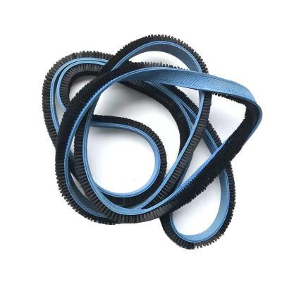 China Industrial Rubber Base Stainless Steel Wire Strip Brush Spiral Strip Belt Cleaning Brush for sale