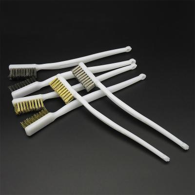 China Industrial cleaning brush Wire brush car polishing rust removal small detailing brush for sale