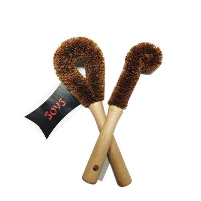 Chine 25cm que la cuvette en soie de sisal balaye la cuisine en bois frottent la brosse pour des plats à vendre