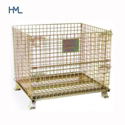 China Mild Steel Welding Zinc Q235 Galvanized Storage Wire Mesh Cage Container for sale