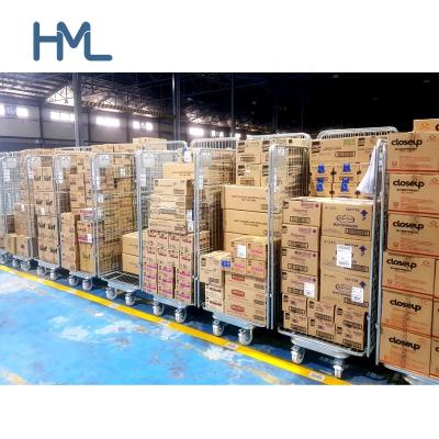 China Collapsible Nesting A Frame Supermarket Warehouse Europe Roll Container Collapsible/Stackable/Rustless Frame Logistics Transport With Wheels for sale