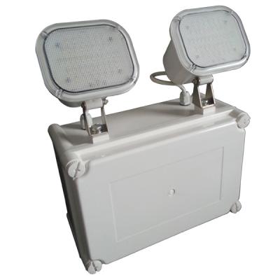 China Waterproof Led Rechargeable Twin Spot Emergency Lights With Wall Surface Mounted for sale