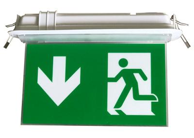 China Industrial LED Plastic Green Running Man Sign Ceiling Recessed Emergency Light for sale