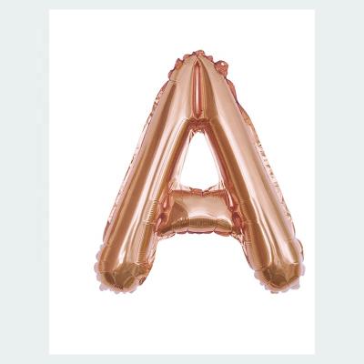 China Party wholesale the latest 16/32/40 inch rose gold letter alphabet foil balloons for party decoration for sale