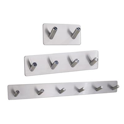 China Sustainable Coat Hooks Adhesive Stainless Steel Bathroom Kitchen Wall Hanging Wall Mounted Hook For Bathroom Kitchen Hotel for sale