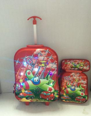 China 2016 Hot sale LED 3D EVA Kids' Trolley 3 pcs for sale