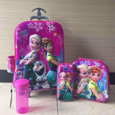 China Hot sale   6D    Kids   Trolley  3 pcs / trolley school bags  / children travel bags for sale