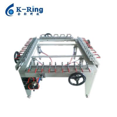 China Company Advertising Screen Printing Mesh Mechanically Stretching Machine for sale