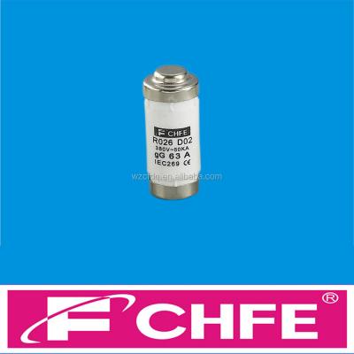 China FCHFE Brand R026 D02 63A D03 100A Copper White Ceramic Fuse Link for sale