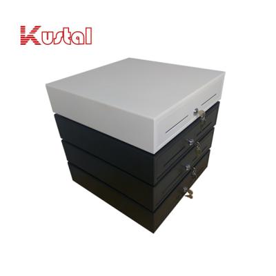 China 24V RJ12 White Micro Switch Metal Structure POS Plastic 410mm Economical Cash Drawer for sale