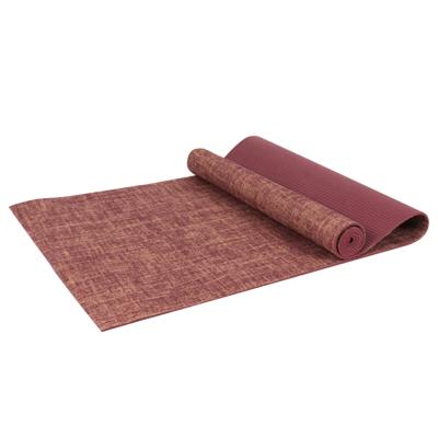 China Hot Selling Eco-Friendly Waterproof Durable Non-slip Durable Fitness PVC Hemp Hemp Yoga Yoga Mat for sale