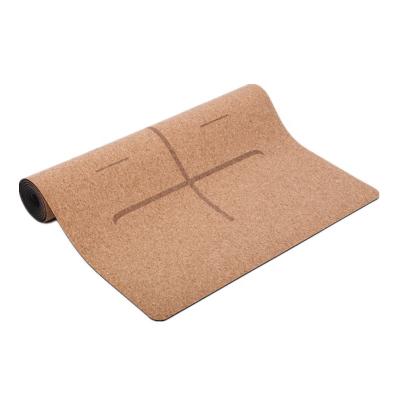 China Cork Material Eco-Friendly Natural Yoga Mat Ultra Sublimation Fashion Waterproof Washable Durable Anti-Slip for sale