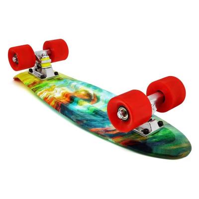 China Wholesale Child Manufacturer Custom Children Teenagers 56*15cm Fish Mini Cruiser pp Star Printed Skateboards Retro Pro for sale