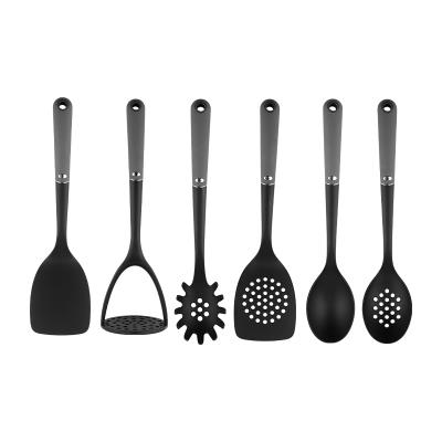 China Sustainable High Quality Nylon 6 Piece Kitchen Utensil Set Slotted Solid Turner for sale