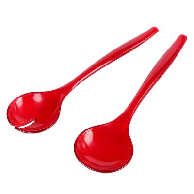 China Amazon Instrument Salad Serving Spoon Salad Fork Sustainable Hot Selling Durable Plastic Serving Spoon for sale