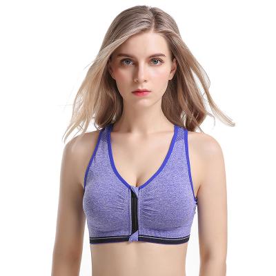 China Women Breathable Soft Compression Yoga Sports Full Support Bra With Removable Cups for sale