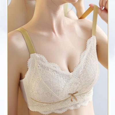 China Breathable HARD Latex Lightly Lined Wireless Unpadded Cup Bra Full Coverage Plus Size Big Big Wireless Push Up Bra For Ladies Girl for sale