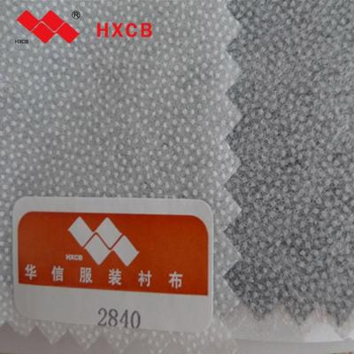 China Dot Coat Powder Fusible Linings Double Adhesive Fabric Nonwoven Interlining for sale