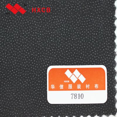 China Fusible Materials Fabric Vendor Factory Kicking Up Thermal Bonded 100 Coated Polyester Tricot Knitted Woven Interlining for sale