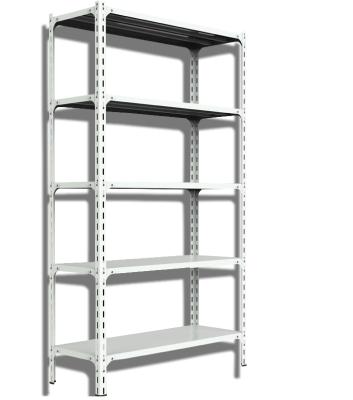 China Shelf Factory Direct Selling Low Power Light Duty Shelf Steel Slotted Corner Display Rack for sale