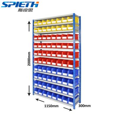 China Storage Bin Warehouse Factory Spare Parts Storage Rack With Plastic Bins Storage Bin Holder for sale