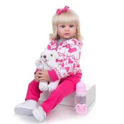 China Soft Toy KEIUMI Baby - Pure Manual Reborrn Dolls 60cm Blonde Realistic Big Blue Eyes Dolls for sale