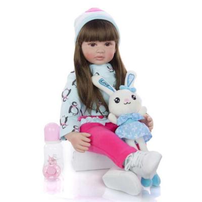 China Soft Toy Keiumi 24 Inch Dashion Dolls Reborn Baby Doll Princess Reborn Girl Hair 60cm Long for sale