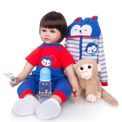 China Soft Toy Keiumi Wholesales 24 Inch Realistic Cloth Body Boys Toys Soft Silicone Reborn Dolls for sale