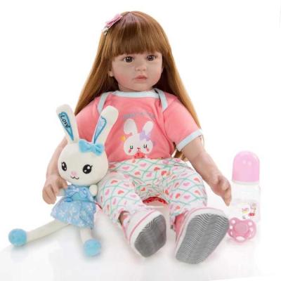 China Keiumi Lovely Soft Toy 24 Inch Handmade Soft Silicone Realistic Princess Style Reborn Dolls for sale