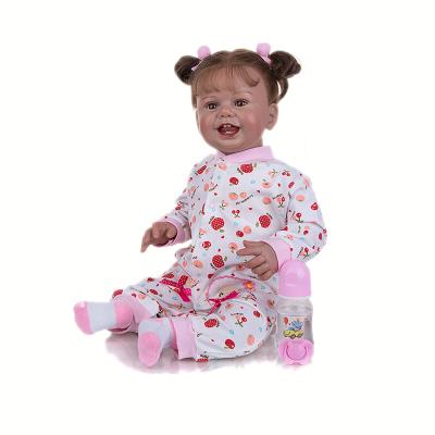 China 27 Inch Happy Smiling Reborn Baby Diy Toy - Hand Painted Newborn Doll Toy Children Birthday Gift Rooting Hair Cloth Body Toddler Doll for sale