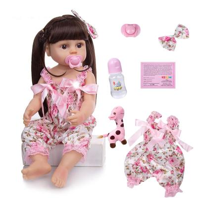 China Soft Toy Cute KEIUMI Reborn Baby - Doll Toys 55 Cm Full Body Silicone Toddler Girl Long Hair Dolls DIY Friend Kids Toys Birthday Gift for sale