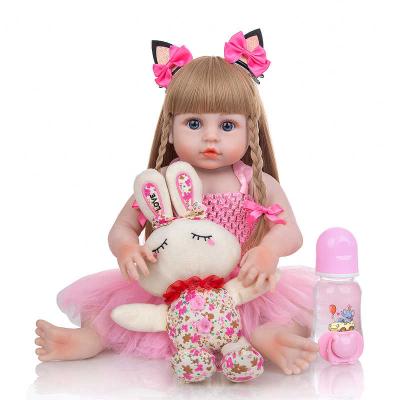 China Soft Toy 19 Inch Lifelike Doll Toy Silicon Material Realistic Cute Girls Toys For Gifts Reborn Doll for sale