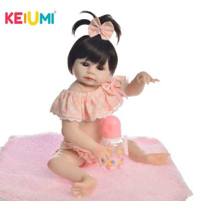 China Soft toy KEIUMI custom 19 inch 45CM vinyl doll bebe silicone reborn baby dolls for children for sale