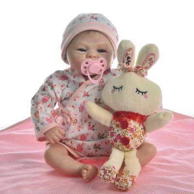 China Soft Toy 17 Inch 42 Cm Reborn Doll Soft Toy Girl Silicone Reborn Doll Simulation Doll for sale